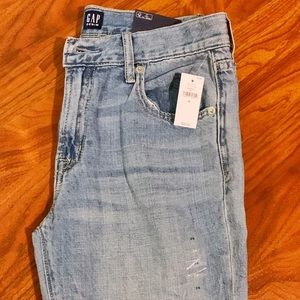 GAP Denim, Lightly Distressed, Light/Med-Wash